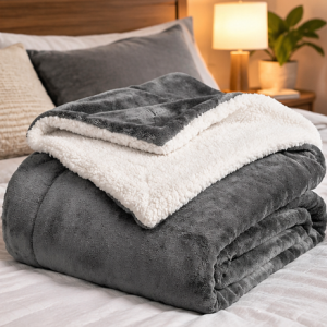 Sherpa Fleece Cozy Bed Blanket