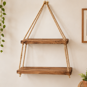 Wooden Hanging Wall Shelf